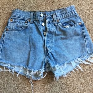 Levi Cutoff Shorts, run small; fit like a size 24